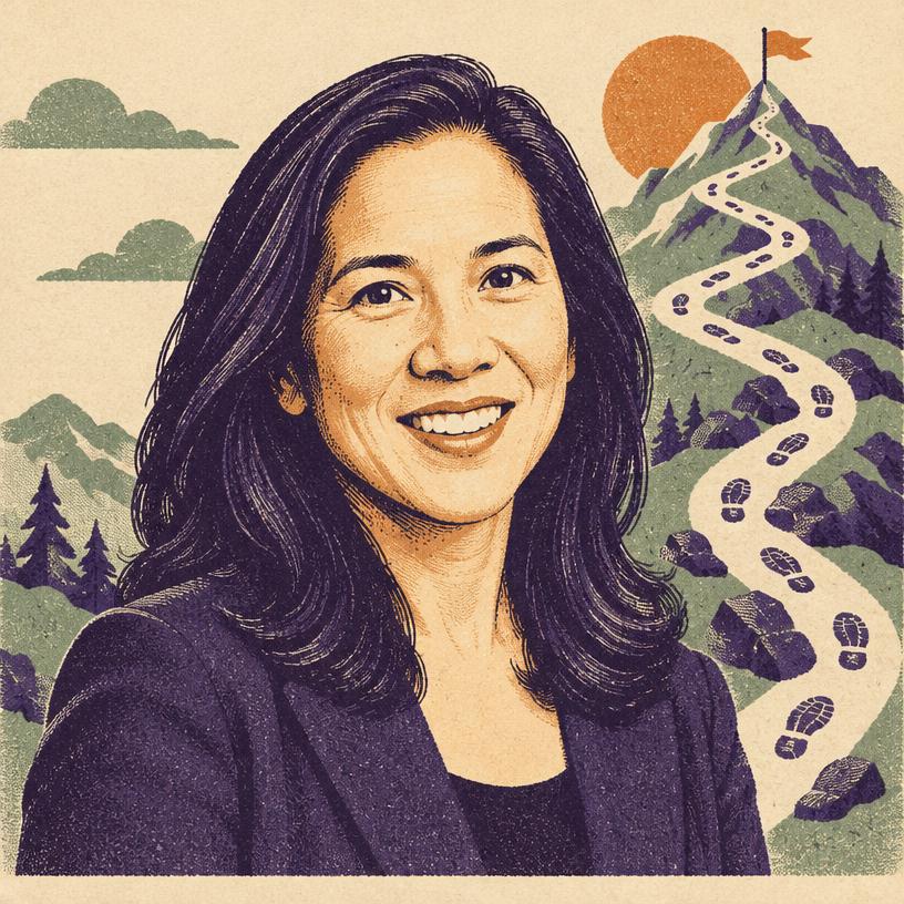 Illustrated portrait of Angela Duckworth