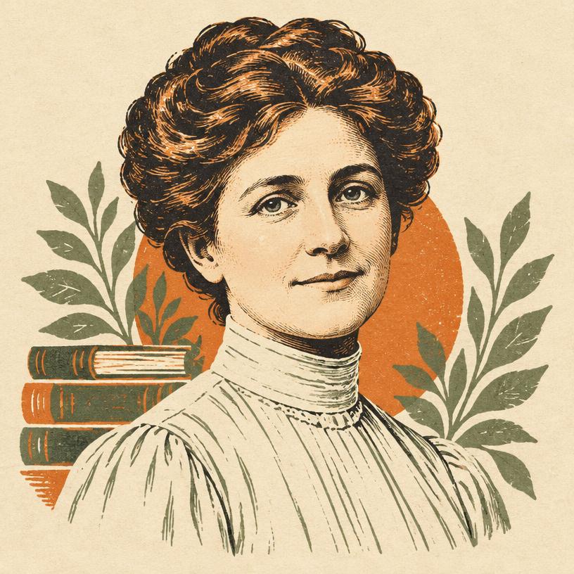 Illustrated portrait of Annie Rix Militz