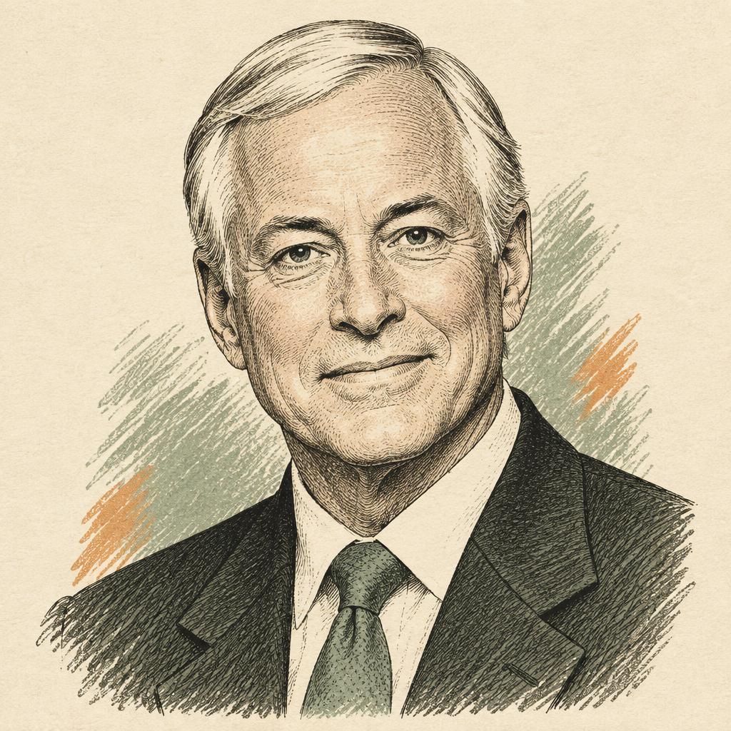 Illustrated portrait of Brian Tracy