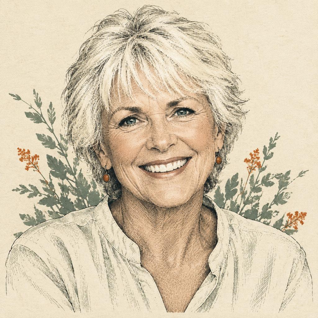 Illustrated portrait of Byron Katie