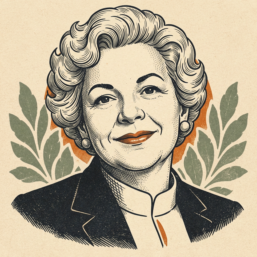 Illustrated portrait of Catherine Ponder