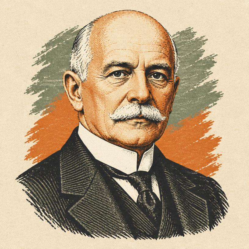 Illustrated portrait of Charles F. Haanel