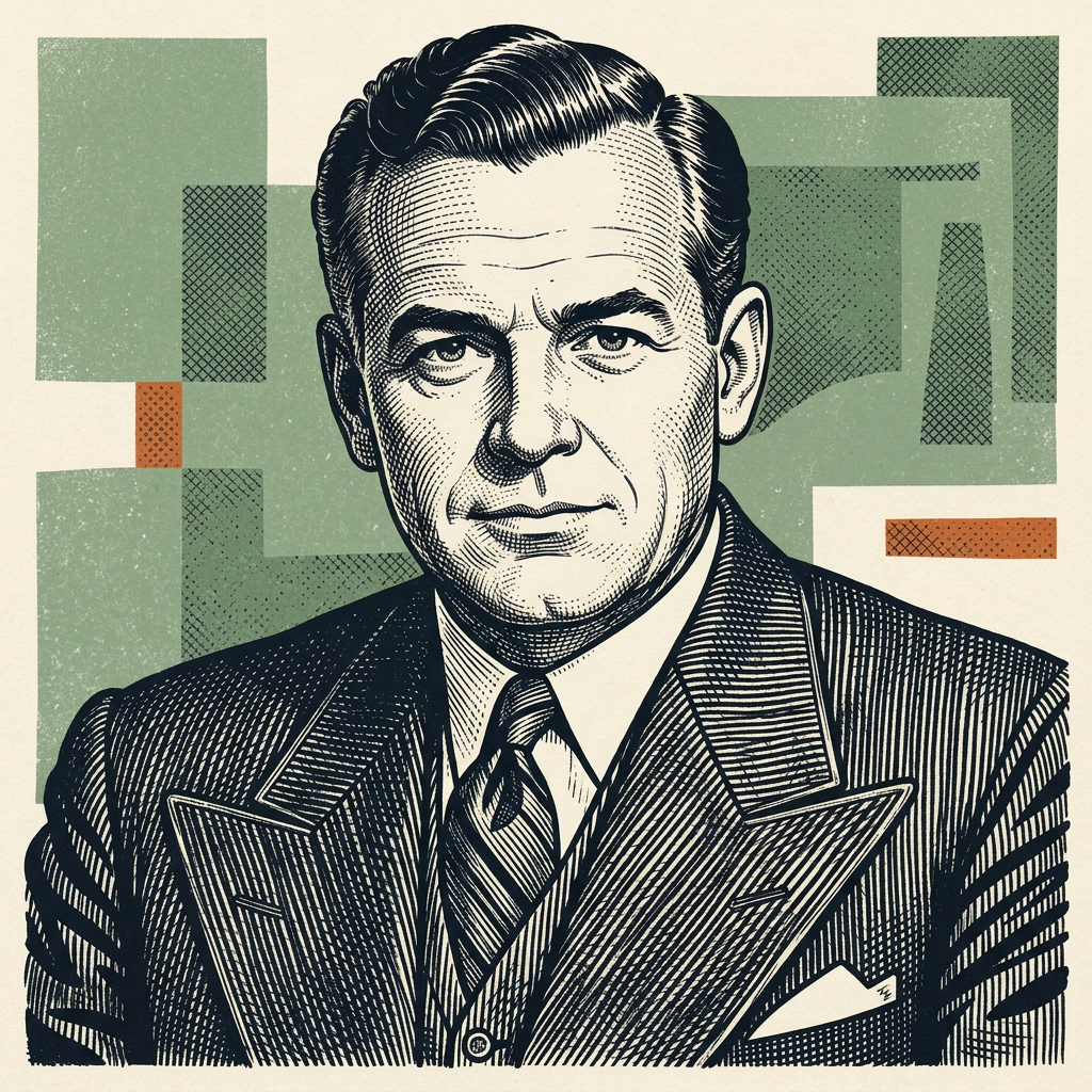 Illustrated portrait of Claude M. Bristol