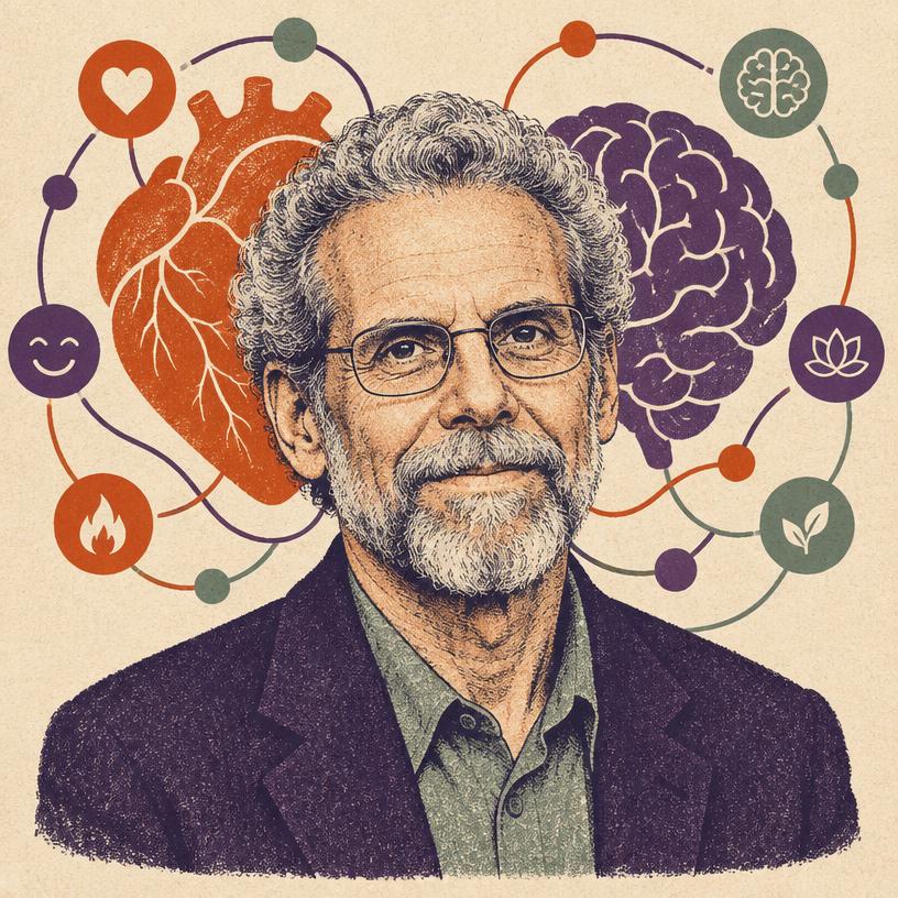 Illustrated portrait of Daniel Goleman