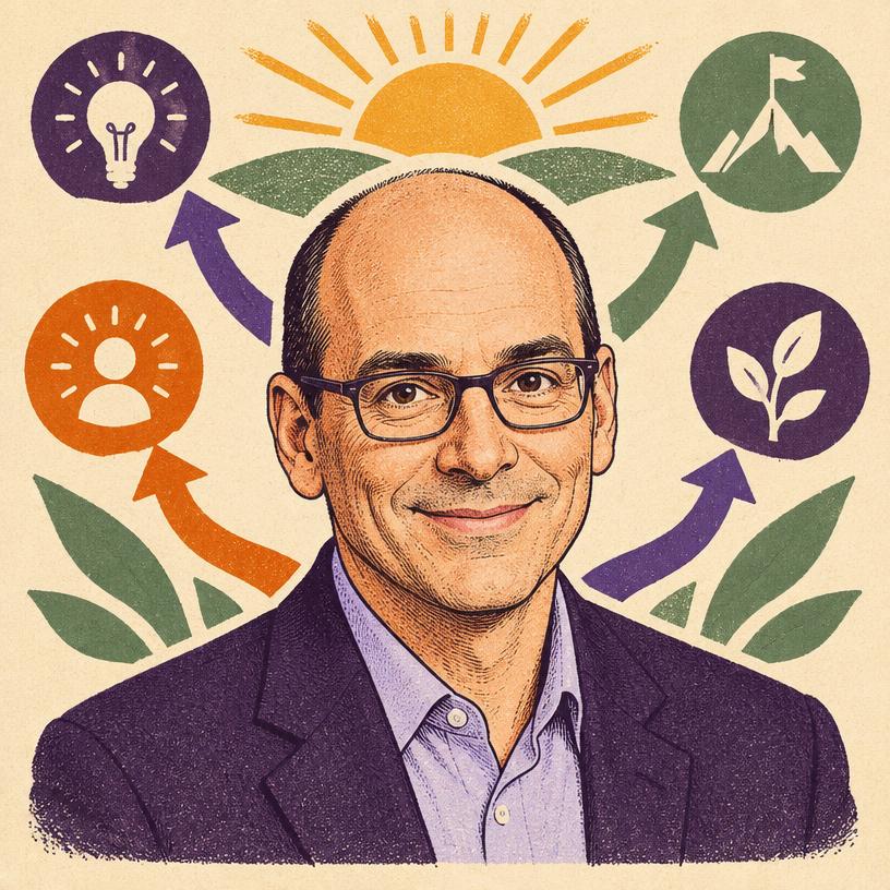 Illustrated portrait of Daniel Pink