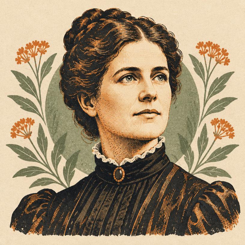 Illustrated portrait of Emma Curtis Hopkins