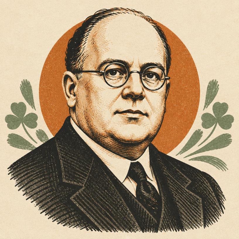 Illustrated portrait of Emmet Fox