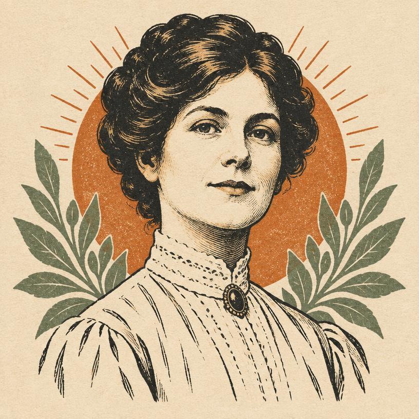 Illustrated portrait of Genevieve Behrend