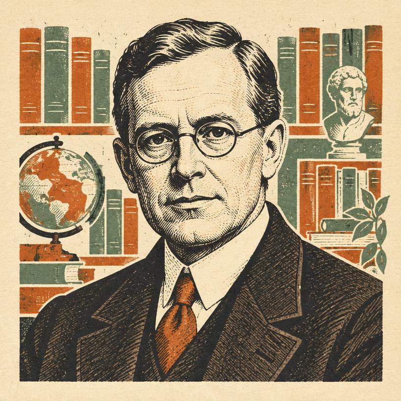 Illustrated portrait of Horatio W. Dresser