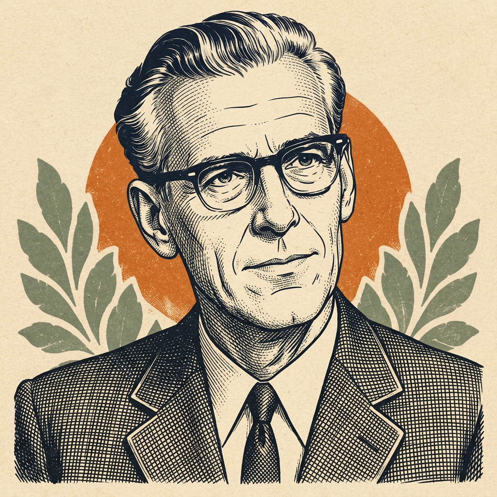 Illustrated portrait of Jack E. Addington
