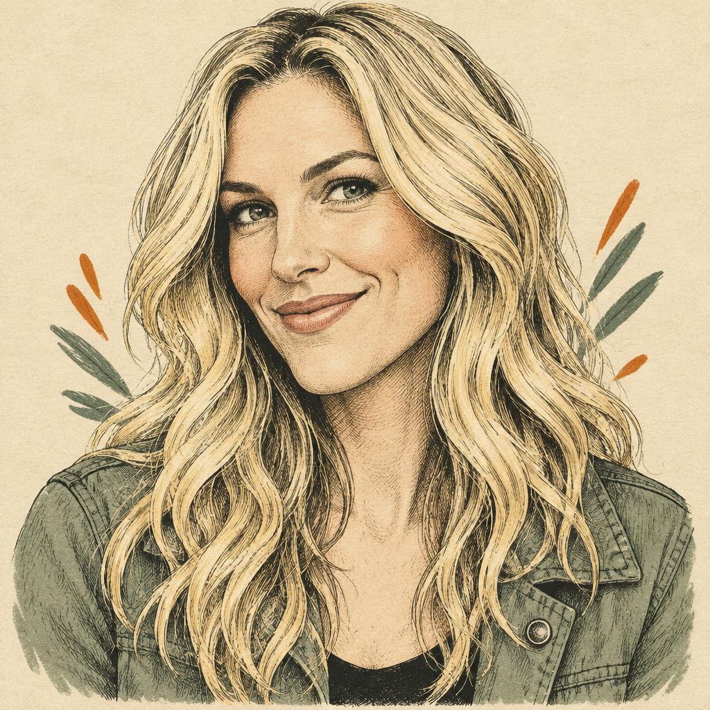 Illustrated portrait of Jen Sincero