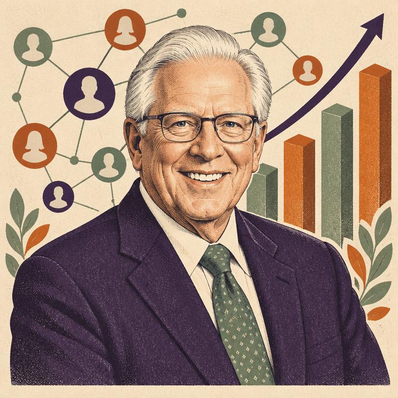 Illustrated portrait of John C. Maxwell