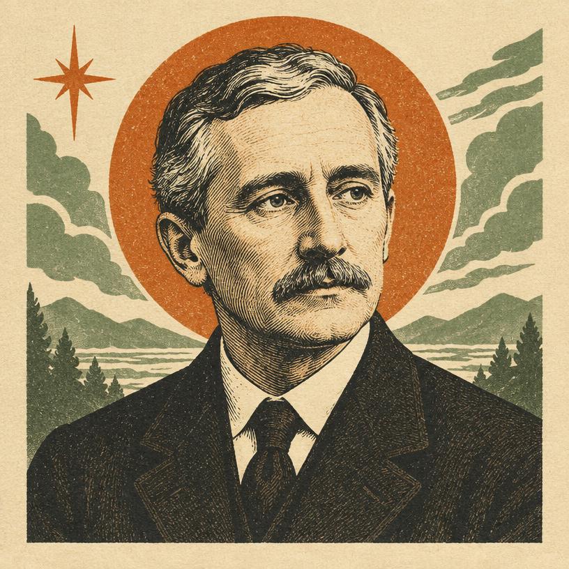 Illustrated portrait of Joseph S. Benner