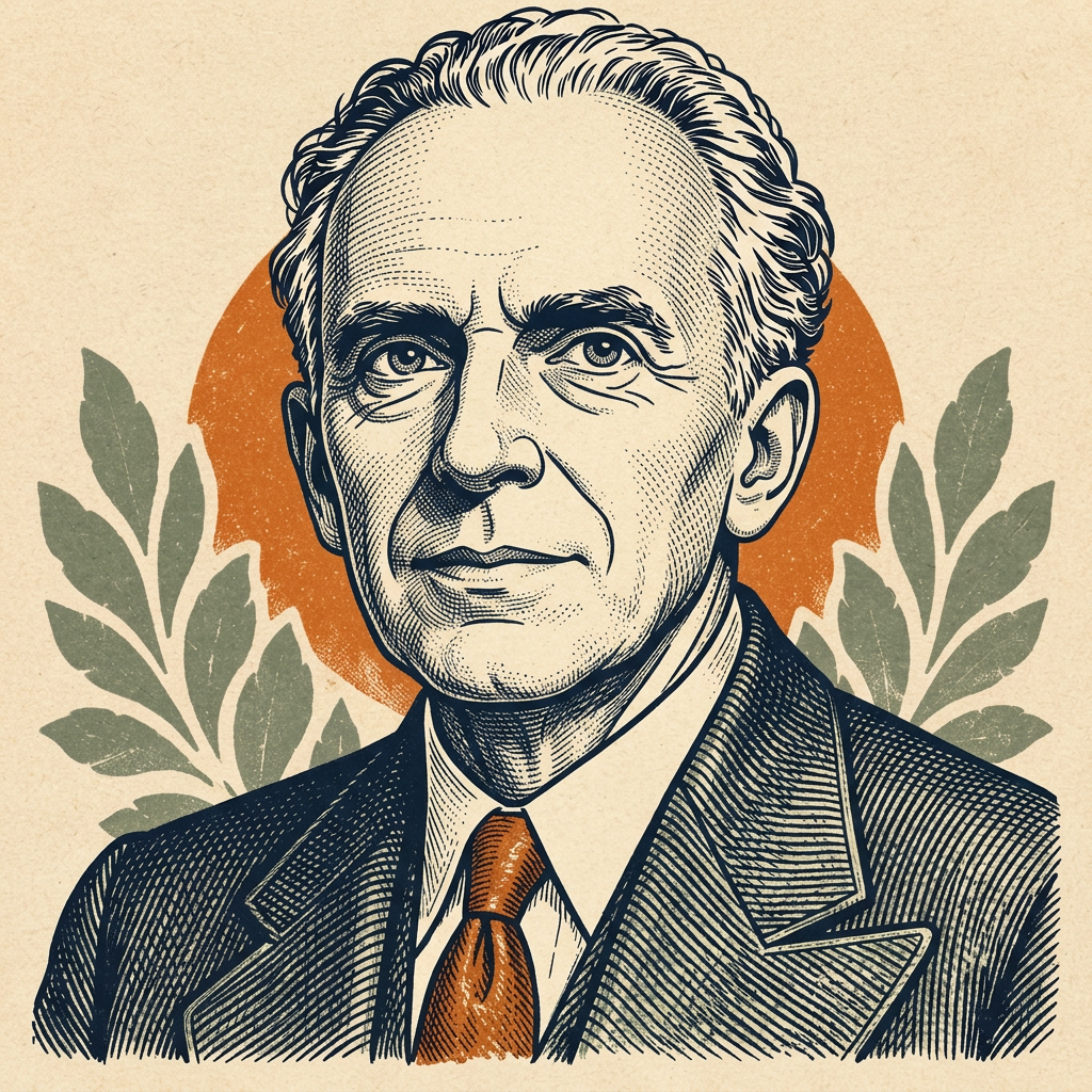Illustrated portrait of Joseph Murphy