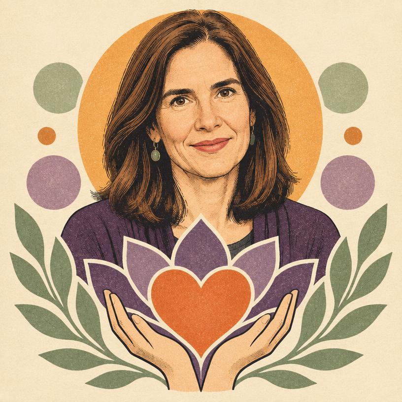 Illustrated portrait of Kristin Neff