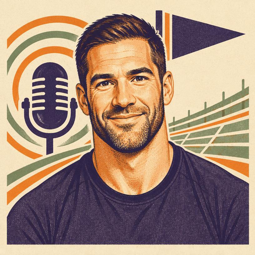 Illustrated portrait of Lewis Howes