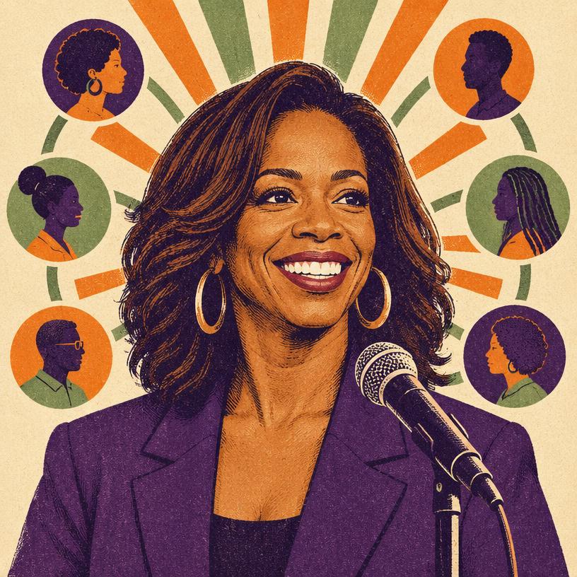 Illustrated portrait of Lisa Nichols