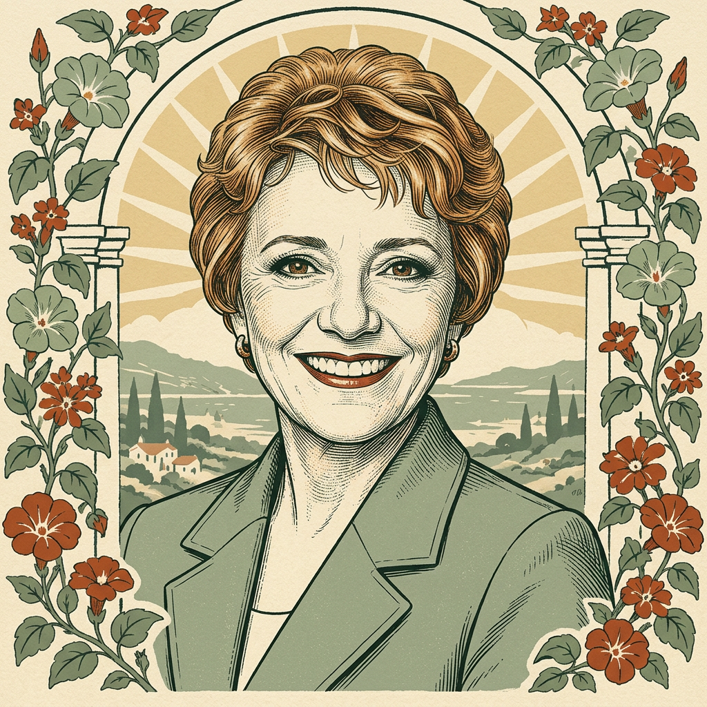 Illustrated portrait of Mary Manin Morrissey