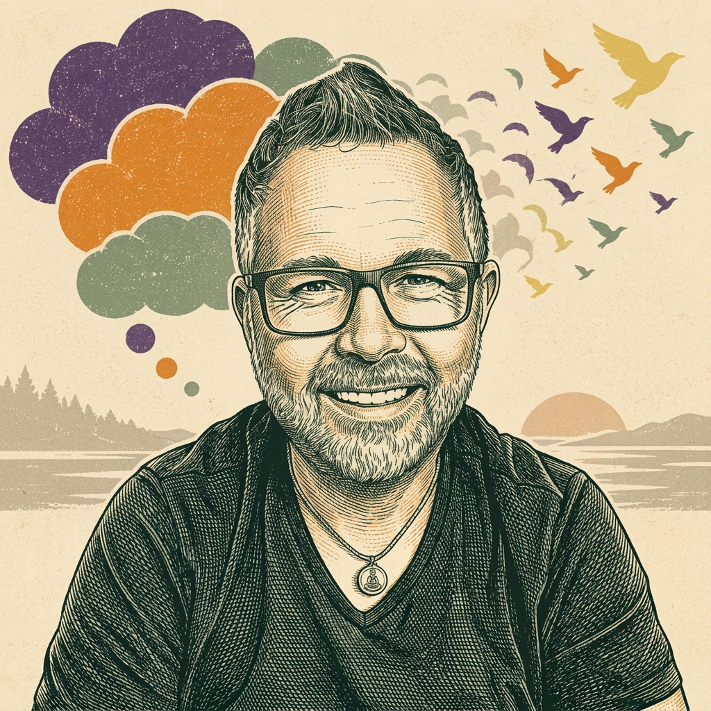 Illustrated portrait of Matthew Ferry