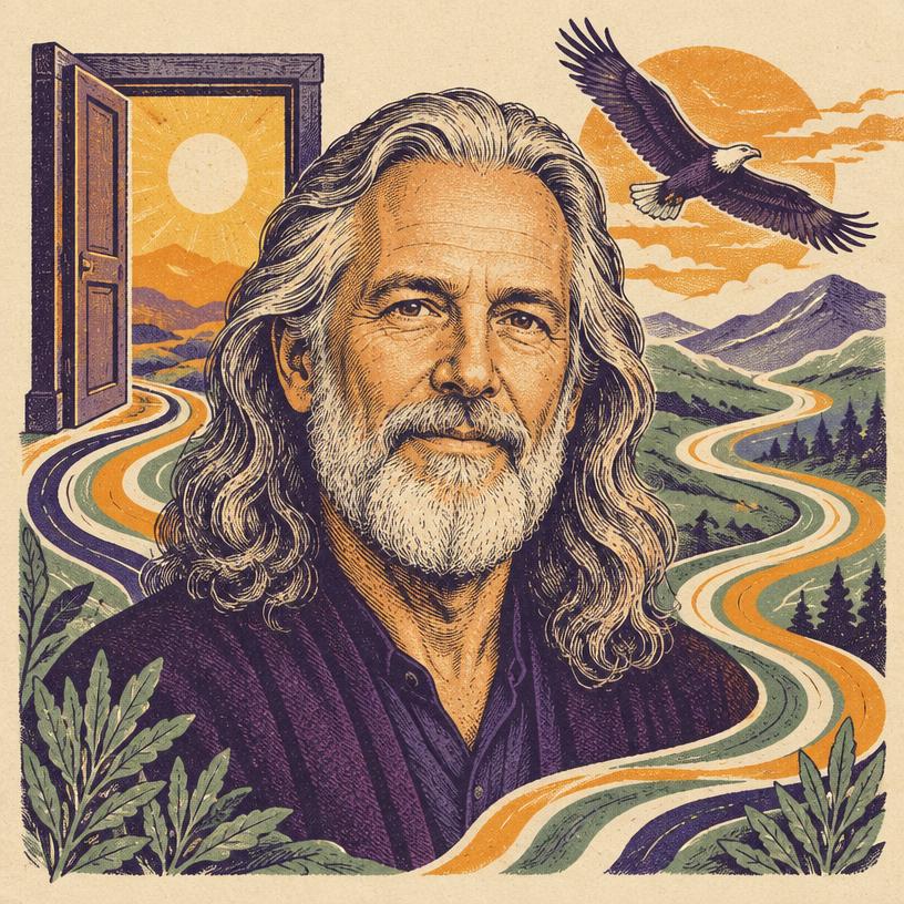 Illustrated portrait of Michael Singer
