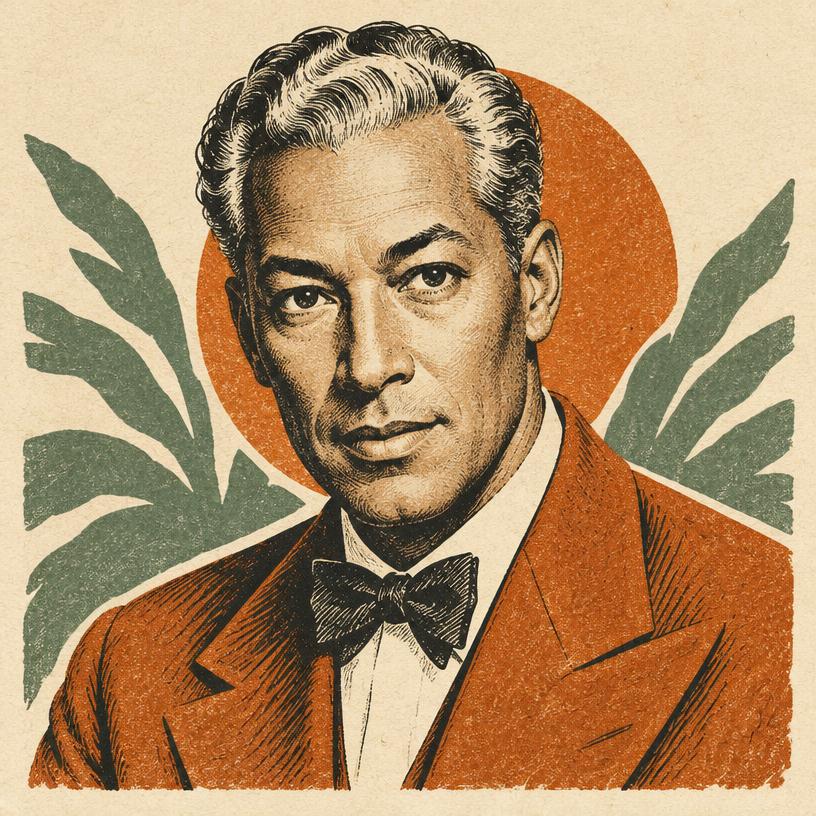 Illustrated portrait of Neville Goddard