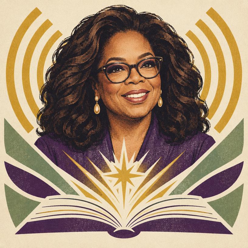 Illustrated portrait of Oprah Winfrey