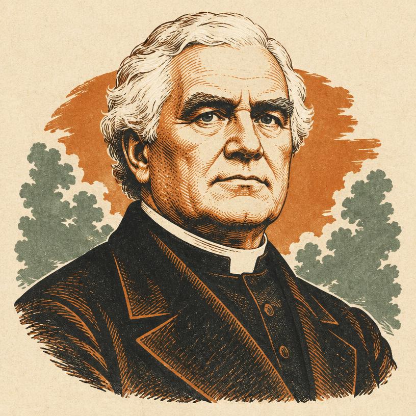 Illustrated portrait of Russell H. Conwell