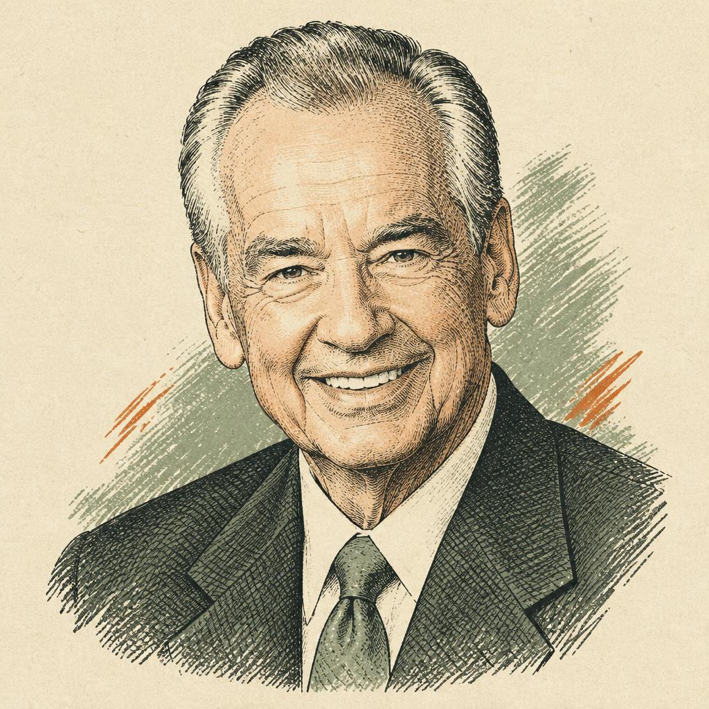 Illustrated portrait of Zig Ziglar